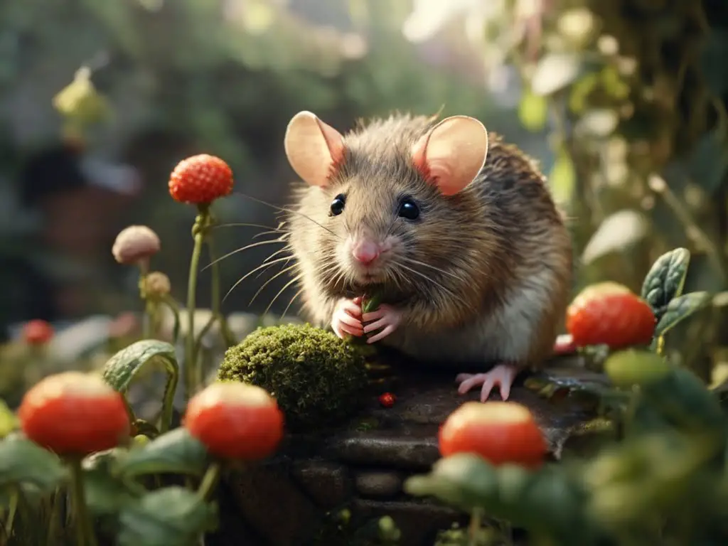ratos comendo plantas